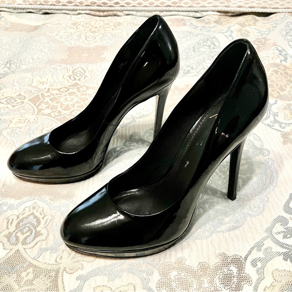 BRIAN ATWOOD Platform Heels BLACK Patent Leather - Sz 9 (EU 40) Very nice! - Picture 3 of 9